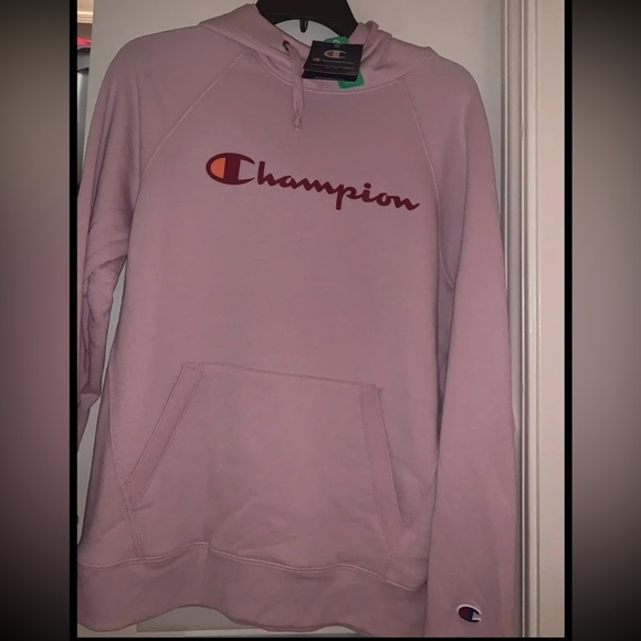Champion fleece pink pullover hoodie wmns M NWT - Picture 1 of 6